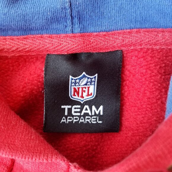 NFL Team Apparel Retro Patriots Logo Red and Blue Hoodie Jacket - Picture 8 of 14
